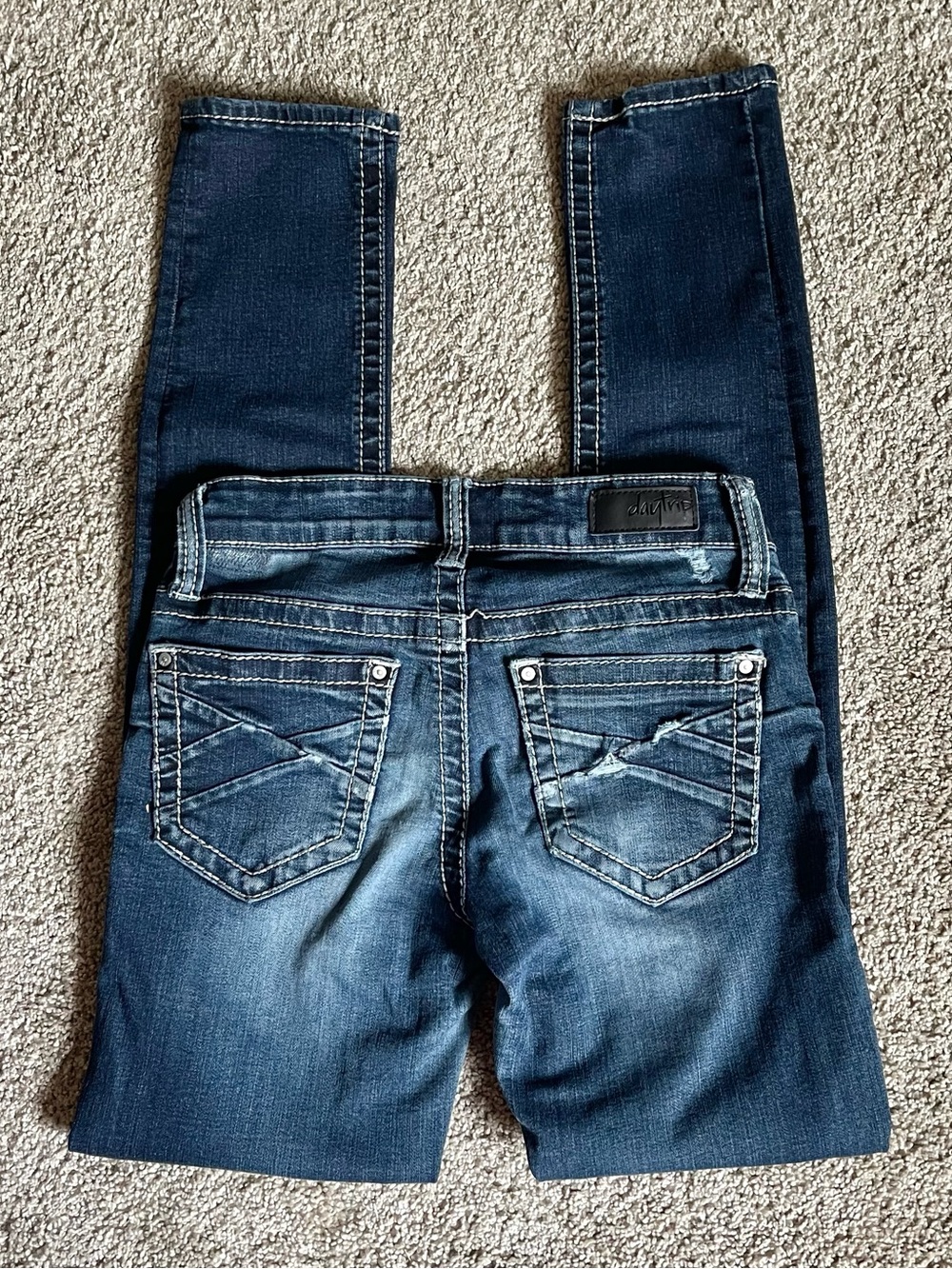 Dark Wash Day Trip Skinny Jeans Size 24R